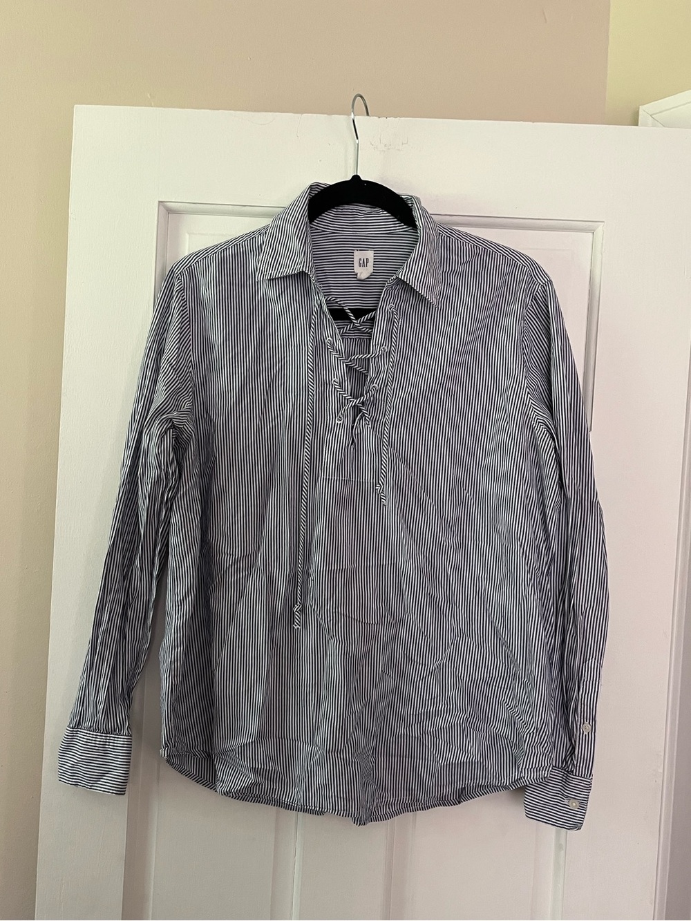 Gap Striped Long Sleeve Blouse